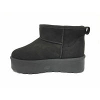 Botines Mujer, Invierno, Planos, Plataforma Australiano, Forrado Pelo Interior, Beige, Camel, Negras - details 3