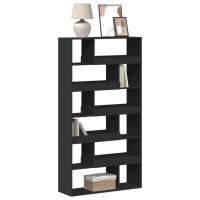 vidaXL Estantería de madera de ingeniería negra 100x33x187,5 cm en color Negro/Gris sonoma/Gris hormigón y más | almacenamiento funcional diseño moderno para baño dormitorio sala - details 0