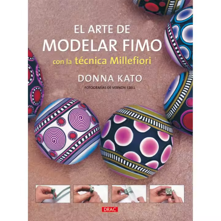 Libro El arte de modelar fimo con la tecnica millefiori. Editorial DRAC Año 2010 Autor Kato, Donna ISBN 9788498740752 - 1