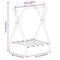 vidaXL Soporte de montura plegable de pie independiente hierro negro - details 7
