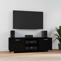 vidaXL Mueble para TV madera de ingeniería 120x40,5x35 cm en color Roble Sonoma/Gris hormigón/Negro y más | almacenamiento funcional diseño moderno para baño dormitorio sala - details 2