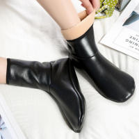 Botas Térmicas De Cuero Para Hombres Y Mujeres Invierno Calor Interior Antideslizante Suave Calcetines Gruesos Para Casa - details 4
