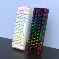 L500 Wired/Wireless Gaming Keyboard 61 Keys With Dynamic RGB Backlight For PC Laptop Gamer - details 0