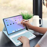 Funda con teclado universal para iPad Air5/Air4/Air6-10.9/11 de 10.9 pulgadas con panel táctil, ultrafina, de PU, con retroiluminación de 7 colores y teclado inalámbrico magnético Bluetooth. - details 5