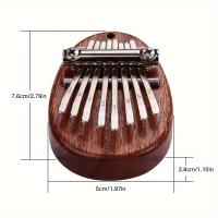 Mini Kalimba 8 Claves Piano De Dedo Estilo Gota De Agua Instrumento Adorable Set De Regalo Exquisito Para Niños Portátil - details 2