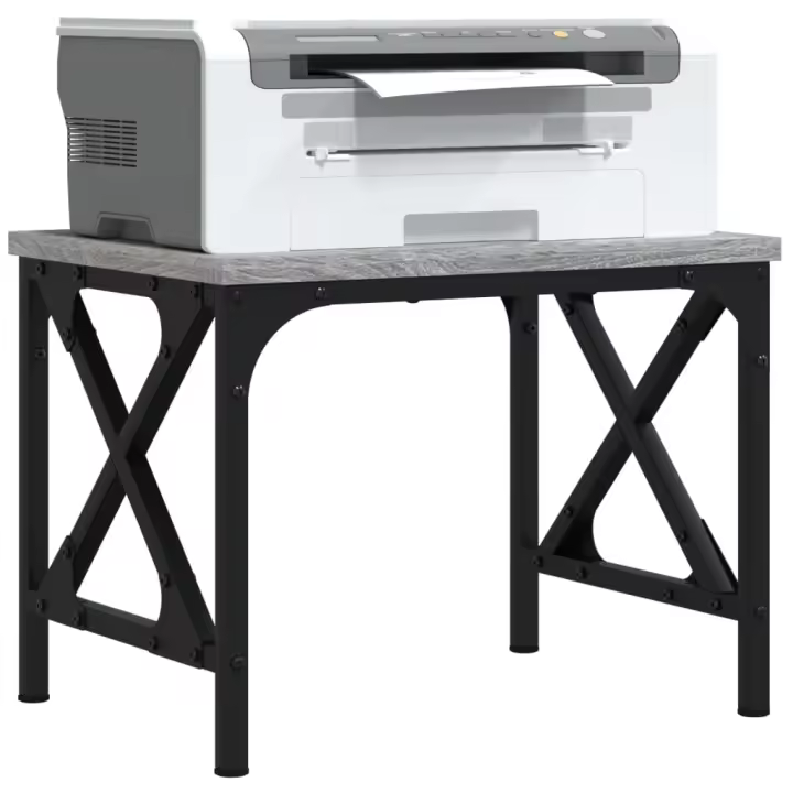 vidaXL Soporte de Impresora Estante Organizador Madera Ingeniería Roble Sonoma Color Gris sonoma,  Marrón roble,  Negro y mas - 1