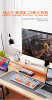Teclado Inalámbrico M96 Bluetooth Para Gaming Con Pantalla Ergonómico Multidevice Conexión Electrónica De Parche Conductivo Estilo Laptop Y Tablet Iluminación Multicolor - details 7