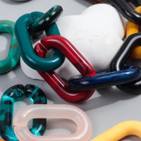 10pcs Grandes Bolas De Acrílico Ovaladas Colores Mixtos Para Hacer Pulseras Collares Joyería DIY Cadenas Para Gafas Accesorios - details 5