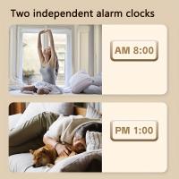 Reloj De Alarma Digital Multifuncional Con Pantalla LED Ajustable Brillo Temperatura Y Humedad Modo Doble Moderno Estilo Geométrico Plástico - details 5