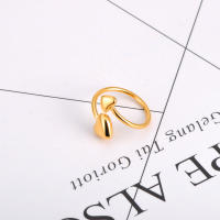 Anillo Ajustable Romántico De Doble Corazón Para Mujer Lokaer En Acero Inoxidable Color Oro Resistente Al Rust Never Descolora Joyería Chic Para El Día - details 2