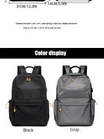 Mochila Casual Para Hombres De 14 Pulgadas Multifuncional Con Carga USB Impermeable De Tela Oxford Estudiante Escuela - details 10