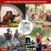 Estufa De Camping Portátil Con Acero Inoxidable Plegable Y Ligera Para Madera Ideal Para Excursionismo Viajes BBQ Picnic Al Aire Libre - details 8