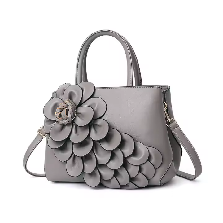 Bolso De Hombro Floral De Cuero PU Estilo Europeo Y Americano Nueva Moda 2024 Bolso Portátil Lindo Al Mejor Precio - 1