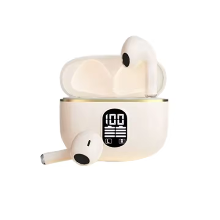 Auriculares Inalámbricos, Bluetooth 5.3, con Micrófono HD, Pantalla LED Estéreo HiFi, Cancelación de Ruido, Controladores Dinámicos de 13 Mm, Auriculares Impermeables IP7 - 1