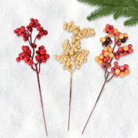 5pcs Bayas De Navidad Artificiales Rojas Con Ramas Para Árbol De Navidad Decoración De Casa Para Fiestas De Año Nuevo - details 5