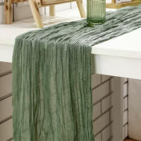 Camino de Mesa plisado de Gasa, chimenea de Mesa de tela de quesoes, chimenea de Mesa para decoración de Bodas, Fiesas, días festivos - details 2