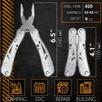 Herramienta Multifuncional DUTRIEUX Para Prensa De Tubos Múltiples Y Puzzle 3D Herramienta Foldable EDC De Metal Cuier Knife - details 1