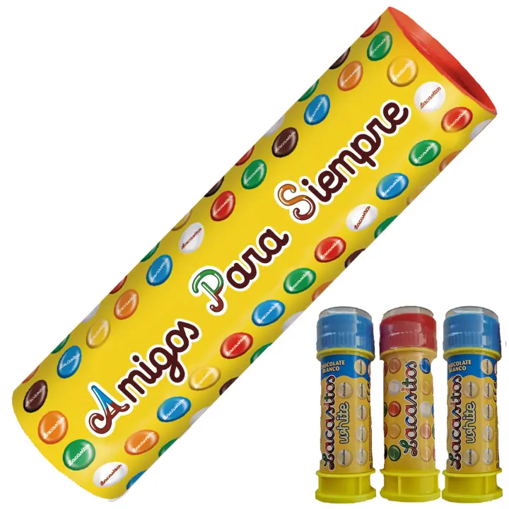 Lacasitos Megatubo 1,5 KG-Amigos para siempre + 3 POMPEROS LACASITOS - 1