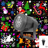 Lámpara De Proyección De Copos De Nieve Para Interior 16 Patrones Decoración Navideña Luz Colorida Rotativa Spotlights Para Crear Atmosfera De Festivales - details 4