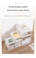 Caja De Almacenamiento Para Escritorio Con Cajones Plegables Plásticos Ecológicos Organizador De Joyería Y Maquillaje a Prueba De Polvo Con Ventana Transparente - details 3