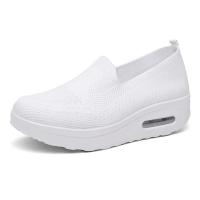 Zapatillas De Mujer Moda Verano Plataforma Sólida Color Flat Zapatos Casuales Transpirables Tacón Medio Para Caminar - details 7