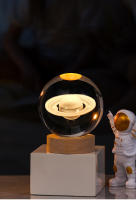 Lámpara Nocturna De Cristal 3D De 6cm Planeta Solar Sistemas Laser Grabados Decoración De Escritorio Para Regalo De Cumpleaños Astronomía - details 1