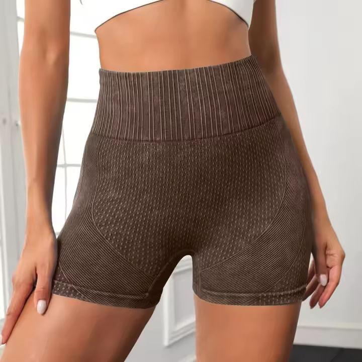 Shorts De Gimnasio Para Mujer Soporte Alto Shorts De Bicicleta Deportivos Yoga Leggings Sin Costuras Correr Saltar - 1