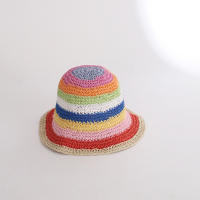 Nueva Gorra De Pescador De Playa Popular Para Mujer Hecha De Paja Artesanal Arco Iris Primavera Uso Al Aire Libre Regalo Para Dama - details 5
