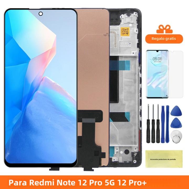 Pantalla De Repuesto Para Xiaomi Redmi Note 12 Pro/Pro+ Pantalla LCD Táctil Con Marco Compatible Con XIAOMI Capacidad &gt; 3''