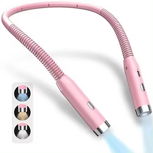Luz De Lectura Para El Cuello Luz De Libro Portátil Recargable USB LED Flexible Y Duradero Para Lectura En Cama - 1