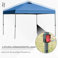 Gazebo Aximadamente 3x3m, Impermeable Estable Resistente al Frío Pop-up Gazebo plegable, Protección UV, Tienda de Fiesta plegable, Tienda de Jardín with Bolsa, gazebo de Jardín para Jardín de Camping, azul - details 2
