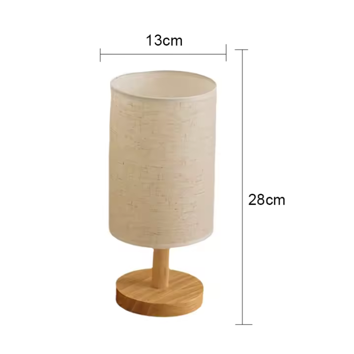 Lámpara De Noche LED Para La Cama Estilo Chino Sencillo Decoración De Mesa Con Enchufe USB Y Sombrilla De Tela Luz De Dormitorio Dimmable - 1