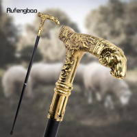 Bastón De Moda Golden Goat Con Manija De Lujo Patrón Decorativo Para Fiesta Cospaly Navaja De Alero 90cm Material De Acero - details 0