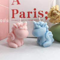 Molde De Silicona De Animal Unicornio Para Velas Resina Epoxy Herramientas Para Decoración De Cumpleaños Galletas Regalos - details 3
