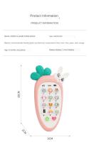 Juguete Educativo Montessori Para Bebés Teléfono De Radish Con Sonido Y Música Juguete De Mordedor Bitable Para Niños Juguetes De Aprendizaje Y Sueño - details 11