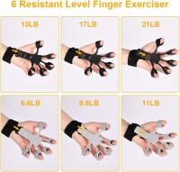 Fortalecimiento de Dedós de 3 piezas, ajustable, para entrenamiento de fuerza, de 6,6 to 21 Libras, entrenador de agarre, entrenador de agarre para entrenamiento de Resistencia - details 1