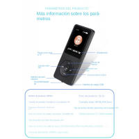 Reproductor MP3 64GB with Pantalla 1,8 Pulgadas y Radio FM - MP4 Portátil para Estudiantes con Grabación de Voz, Amplificador Integrado y MicroSD (Certificado CE, Incluye Auriculares)-Negro/Pletado - details 0