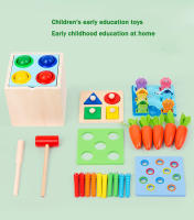 Juguete Montessori De Madera Kit De Juego Para Desarrollo Temprano En Edad De 3-6 Años Sorteo De Formas Y Caída De Bolas Caja De Permanencia De Objetos Con Monedas Y Zanahorias Para Niños Pequeños - details 4