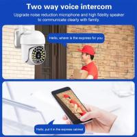 Cámara de seguridad inalámbrica para exteriores, minicámara IP WiFi para vigilancia de interiores, cámara panorámica de 360° con visión nocturna. - details 2