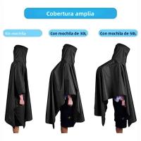 Chaqueta De Lluvia 3 En 1 Para Motocicleta Y Camping Impermeable Con Capucha Cubierta De Mangas Para Hombre Y Mujer - details 4