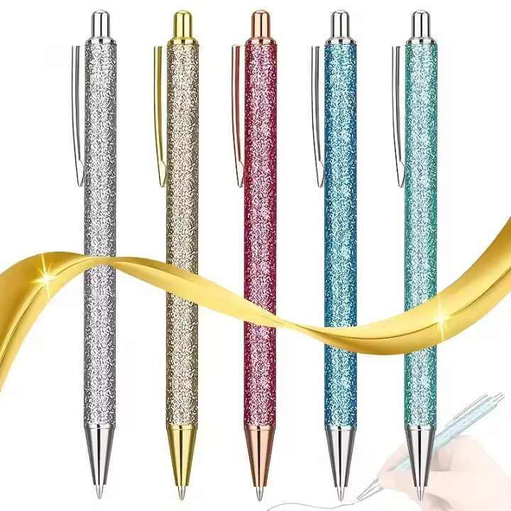 5 Piezas De Recarga De Bolígrafos De Gel 1.0mm Tinta Negra Para Escritura Oficina Y Estudio Suministros De Papelería Para Estudiantes - 1