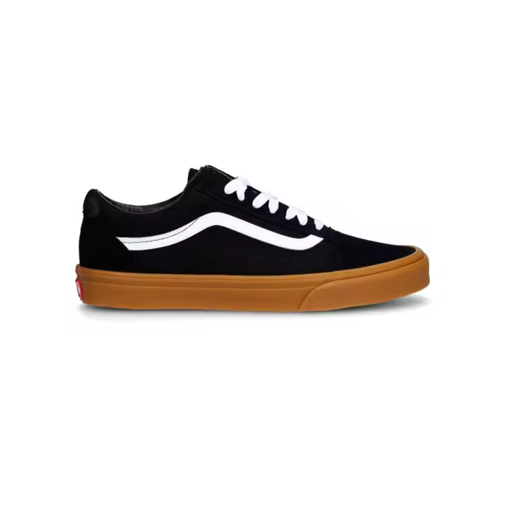 Zapatilla Vans 'Old Skool Gum Sole' Negro Logo Rojo - 1