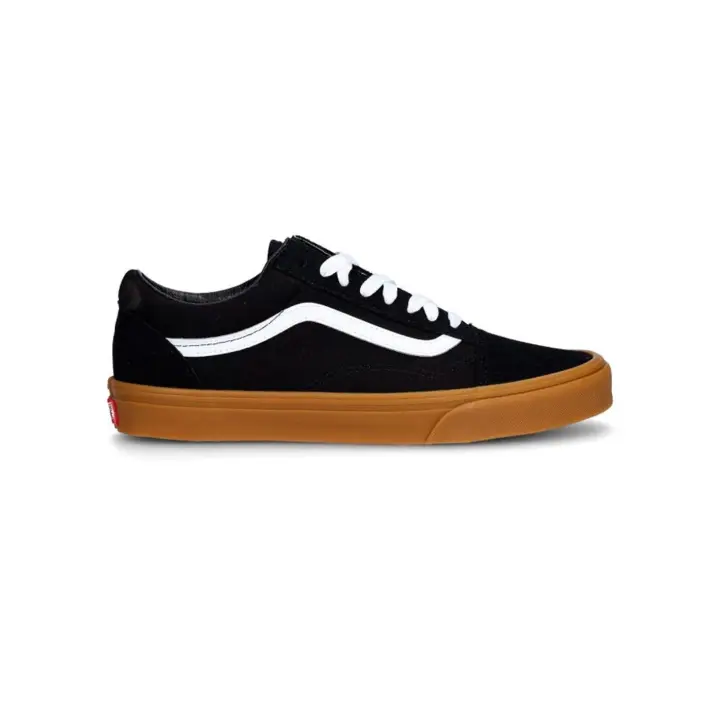 Zapatilla Vans 'Old Skool Gum Sole' Negro Logo Rojo - 1