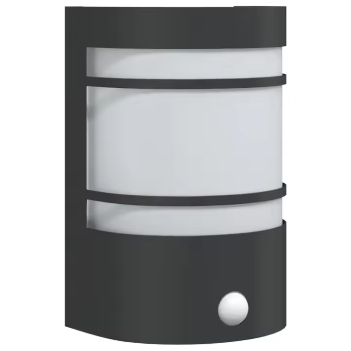 vidaXL Aplique de exterior con sensor acero inoxidable Color Negro,  Plateado, y mas - 1