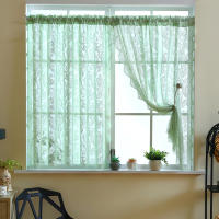 Cortina De Encaje Blanca Romántica 1 Pieza Con Bordado Floral Para Cocina Y Sala De Estar Ventana Plana Translúcida De Tela De Poliéster 100% Estilo Pastoral - details 3
