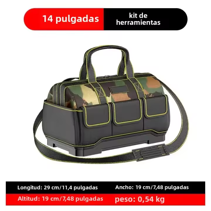 Bolsa De Herramientas Profesional Electricista Reflectante Impermeable Con Múltiples Bolsillos Y Material Oxford Duradero 4 Tamaños Disponibles - 1