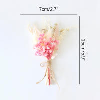 1pc Mini Bouquet De Flores Naturales Secas Para Bodas Boutonnieres Para Best Men Y Llaveros Broche De Flor Corsé Decoración De Navidad - details 5