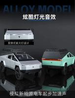 Modelo De Coche De Aleación Tesla Cybertruck 1:24 Con Sonido Y Luz Vehículo De Juguete Para Niños Coleccionable Regalo De Cumpleaños - details 9