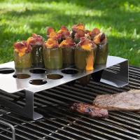 Soporte De Hierro Acero Inoxidable Para Pimienta Y Pollo Piernas Alas BBQ Herramienta Con Barras De Soporte Inferior Para Asado Al Carbón - details 4