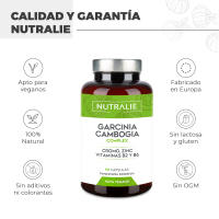 Garcinia Cambogia Extra Fuerte - 2000mg 60% HCA - 90 Cápsulas - Efectivo Potente Rápido - Cromo + Zinc + B2 + B6 - para Mujer y Hombre - 90 Cápsulas Nutralie - details 2